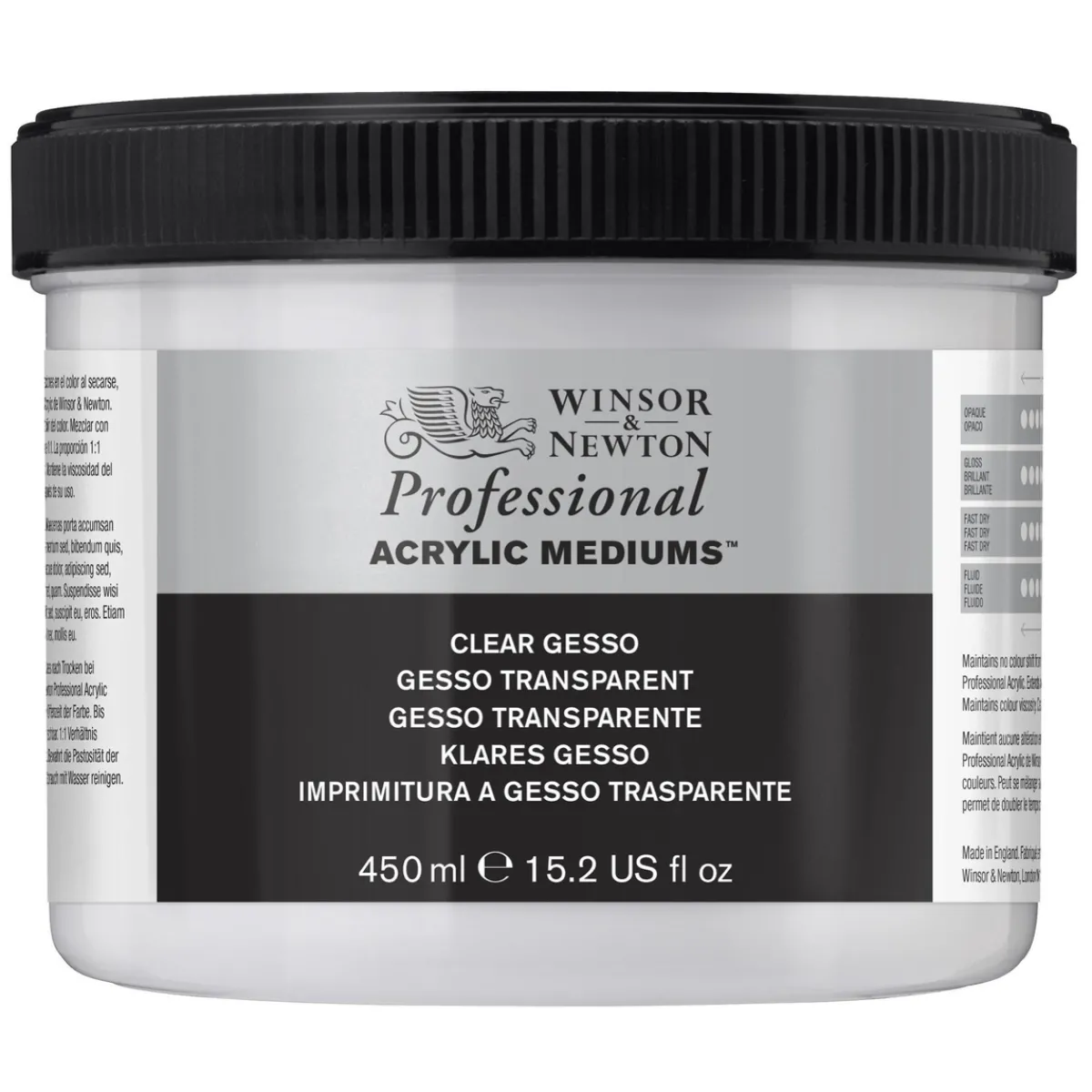 Winsor & Newton W&N Clear Gesso 450 ml | Målarmedier
