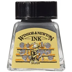 Winsor & Newton W&N Drawing Ink Silver 14ml | Bläck & Tusch