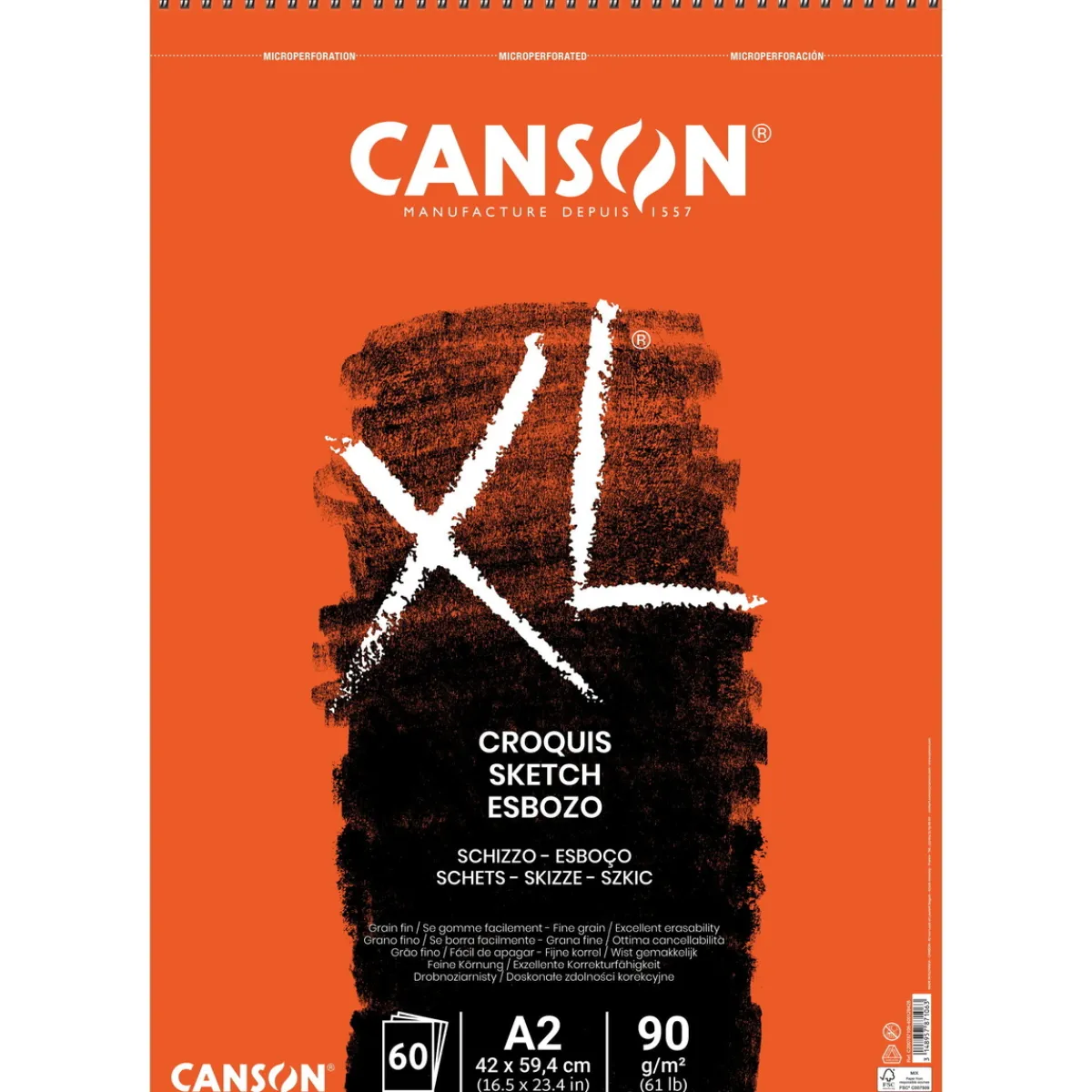 Canson XL Croquis skissblock A2 90g