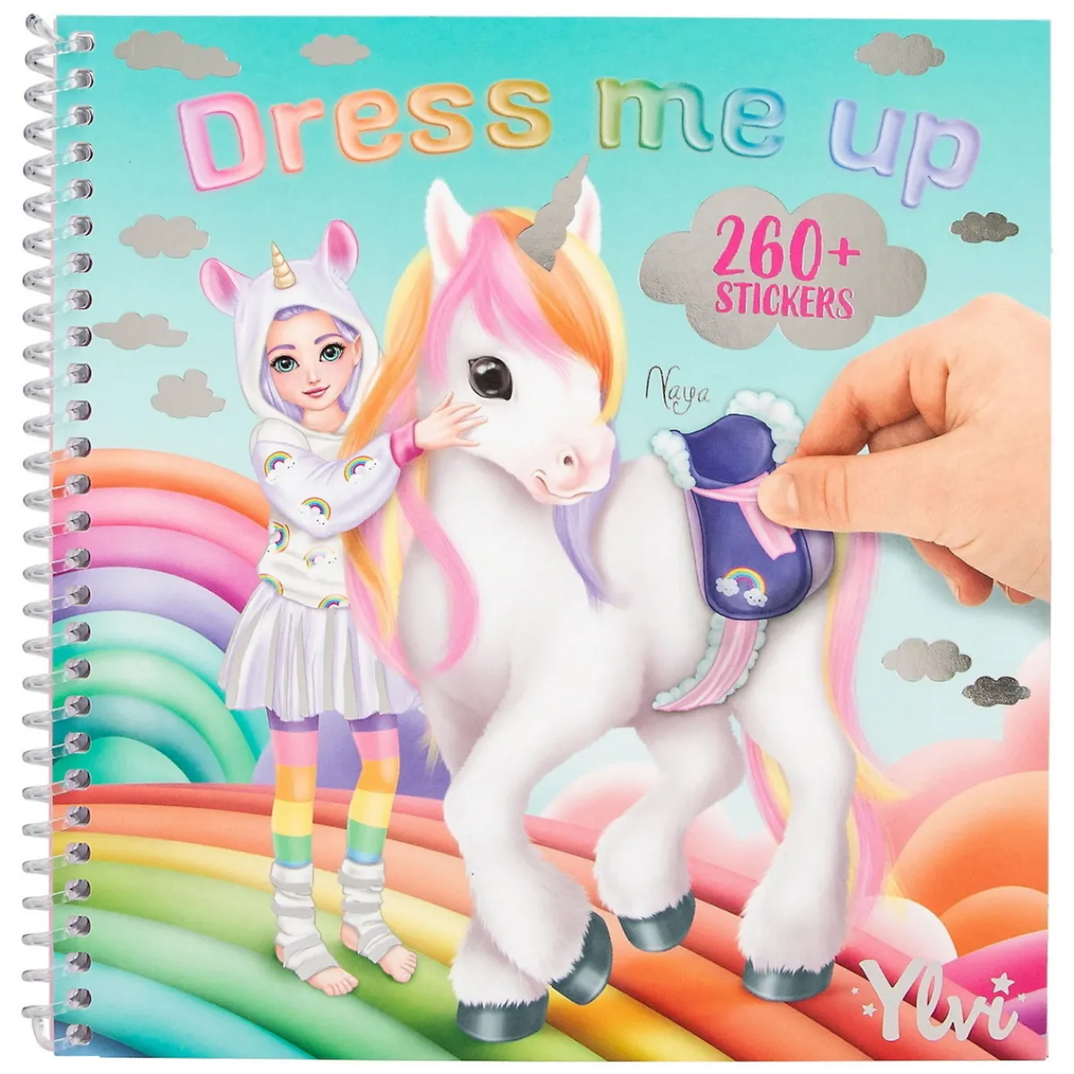 Ylvi stickersbok Dress me up med enhörningar + 260 stickers! 24 sidor, 17,5×18 cm | Barn Målar- & Pysselböcker
